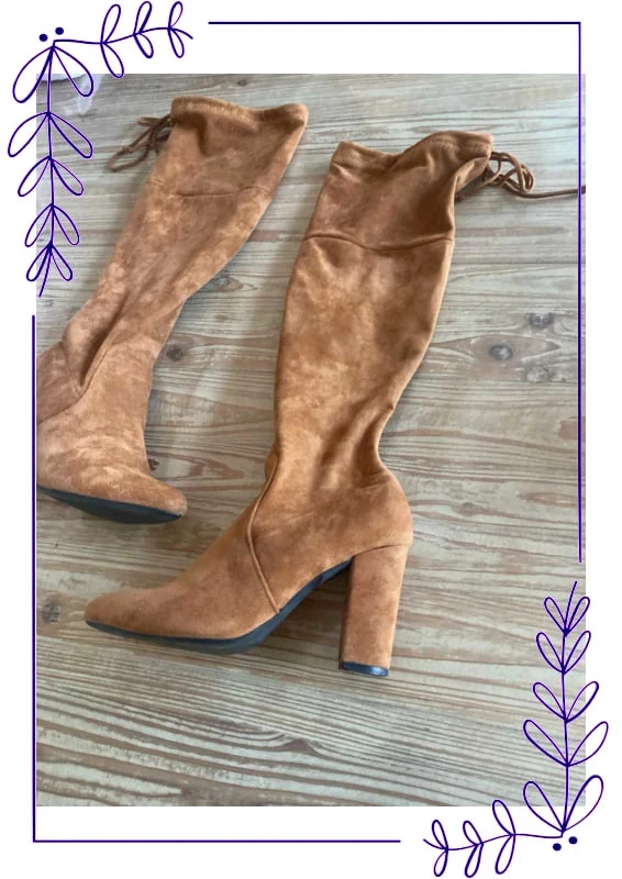 Thigh-high heeled boot size 39 – photo 2